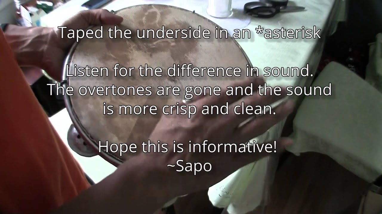 Pandeiro - Tape vs No tape - Overtones - Basic Rhythm - Capoeira - Samba
