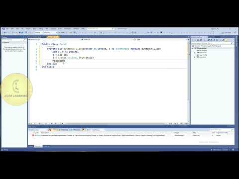 VB.NET | Decimal functions 'Truncate()' | CodeLearning