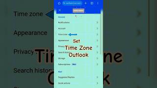 Information Set Time zone in Outlook #trending #timezone #shorts #howto News
