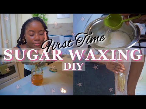 MAKING AND TRYING SUGAR WAX AT HOME FOR THE FIRST TIME | DIY SUGARING | FIRST TIME WAXING✨