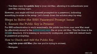 Resolving SSH Password Prompts on Mac After Key Setup