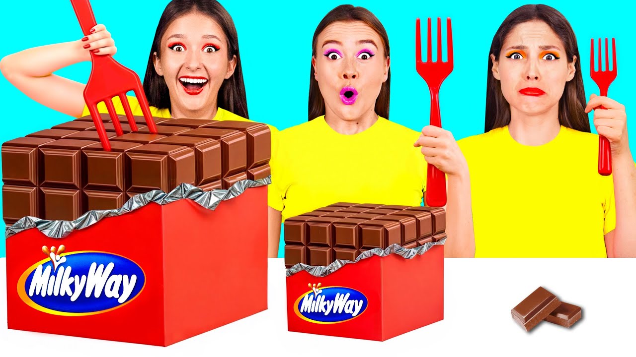 Большая, Средняя или Маленькая Тарелка Челлендж | Забавные Лайфхаки с Едой от Crazy DO