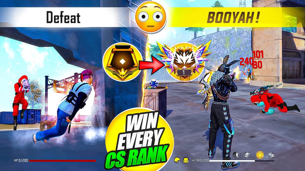 HOW TO WIN EVERY CS RANK IN FREE FIRE 🔥|| FREE FIRE PRO TIPS AND TRICKS ...