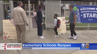 Elementary Students Return To Schools In Anaheim