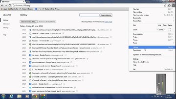 Clear browsing history in chrome windows 7
