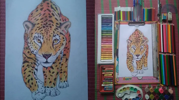Watch the video about How to draw a bengal tiger ||pencil and oil pastel drawing