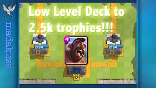 Clash Royale - tutorial to low level deck, level 7, troops 357, 2.5k  trophies by madakuse s - 