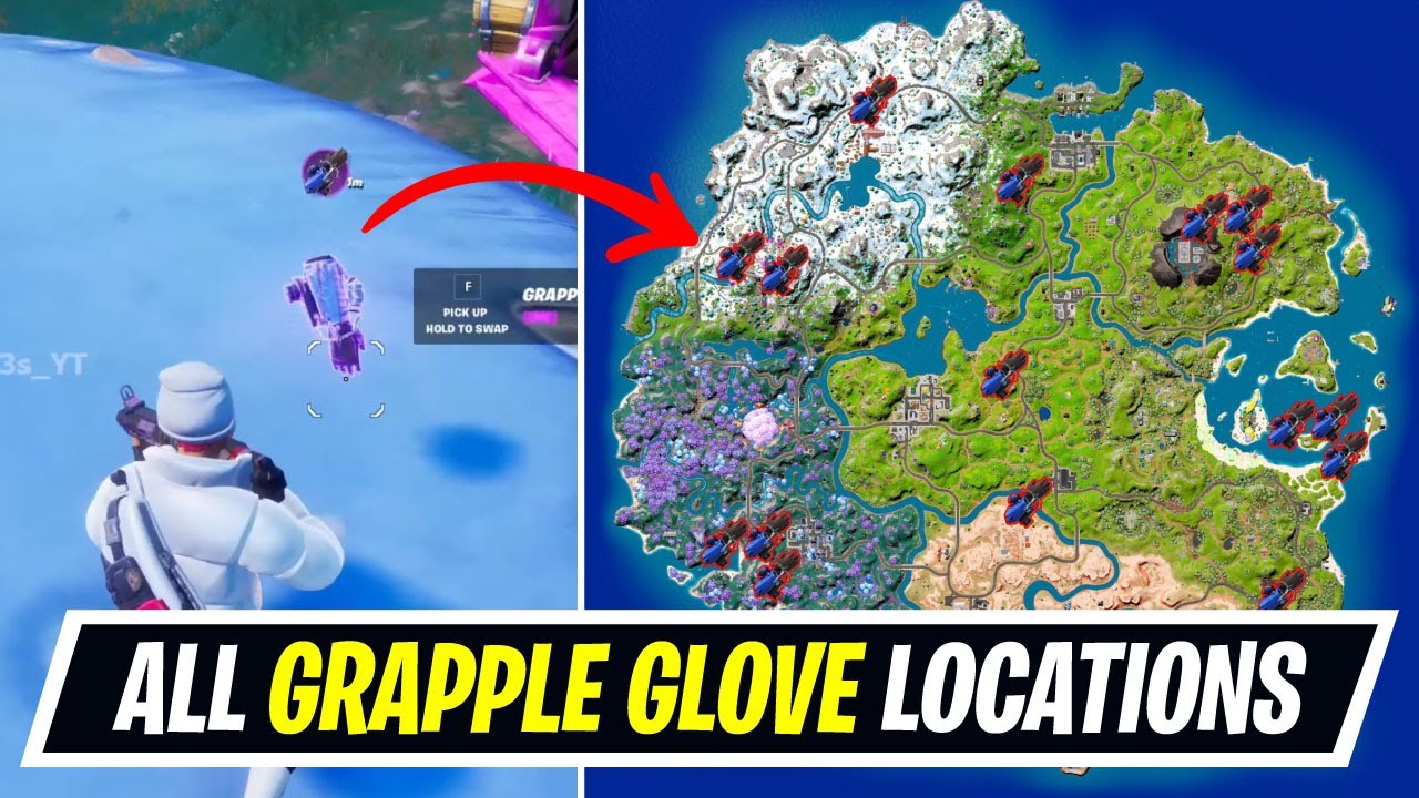 Fortnite All Grapple Glove locations YouTube
