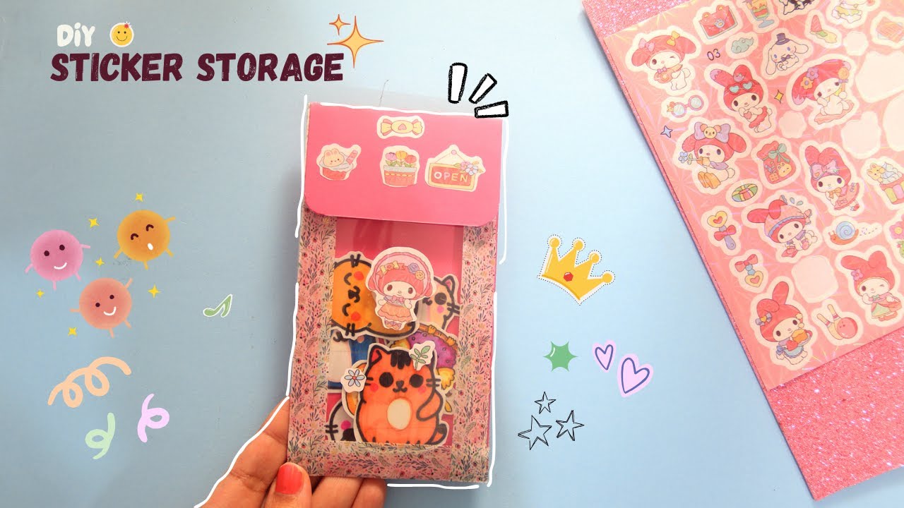 DIY Sticker Storage ✨ So Cute & Easy 💖 🧁✨