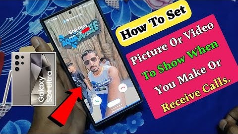 How to Change Incoming Call Background Image Video Samsung Galaxy S24 Ultra | Set Call Background