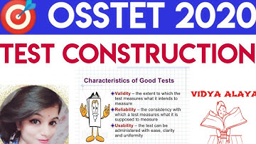 Osstet exam 2020||Test Construction||osstet pedagogy class||#osstet2020#bseodisha