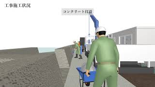 BIMCIM 海岸陸閘　3次元モデル～4次元VR編