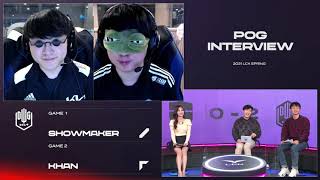 ShowMaker, Khan 인터뷰 | 농심 vs. 담원 기아 H/L 01.17 | 2021 LCK Spring Split