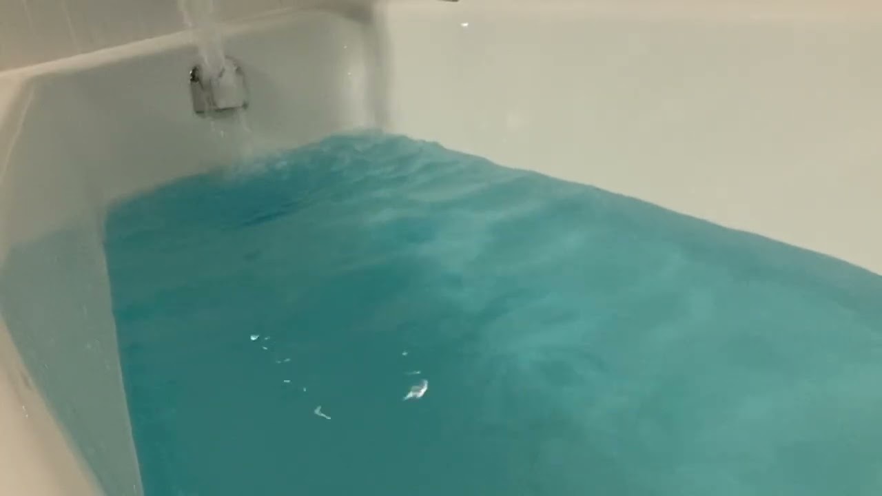 Bathtub Filling ASMR // Filling with Blue Bath Bomb 1 Hour Loop