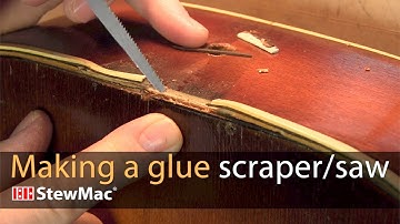 Making a glue scraper/saw to fix a 1930s Kay