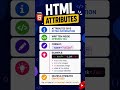 HTML Attributes | HTML tutorial | Web Tutors