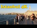 Istanbul 4K. Walk along the Uskudar embankment at sunset.