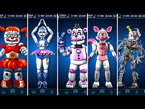 Sister Location FNAF AR Jumpscare & Workshop Animations Compilation