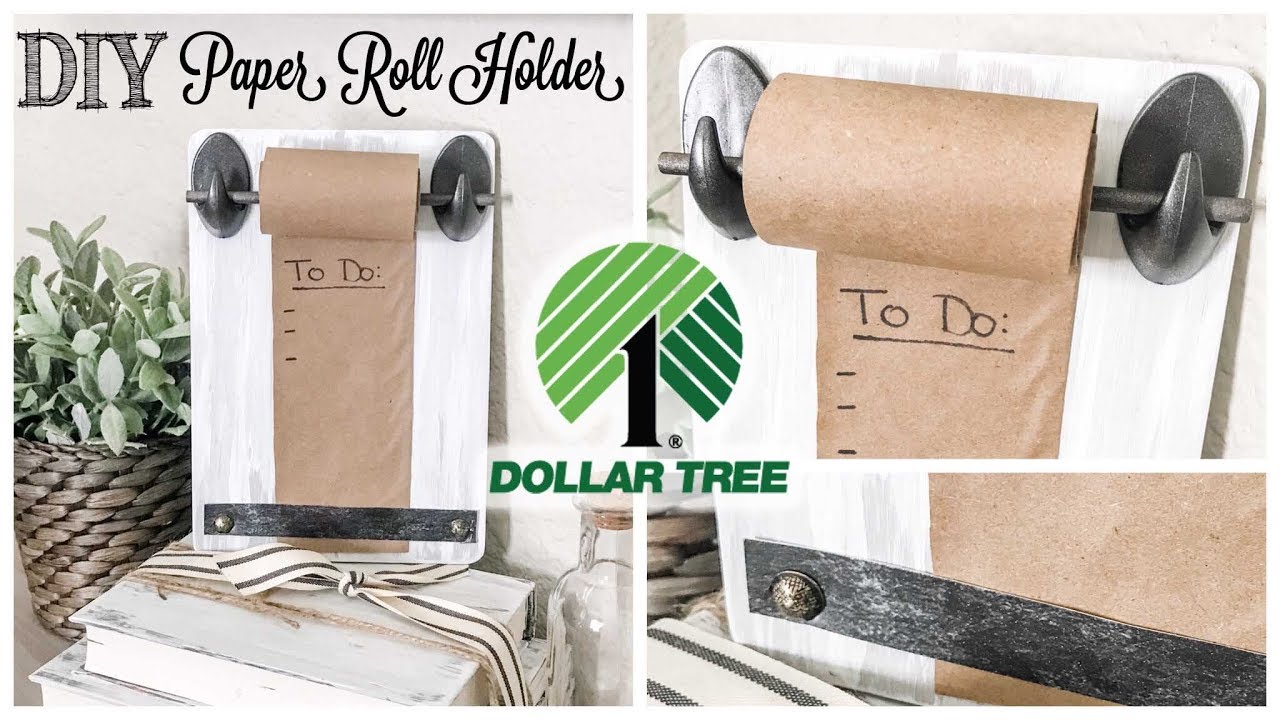 DIY Dollar Tree Paper Roll Holder 