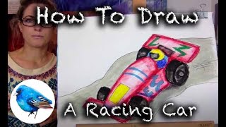 Learn how to draw A RACING CAR: STEP BY STEP GUIDE! (Age 5 +) screenshot 4
