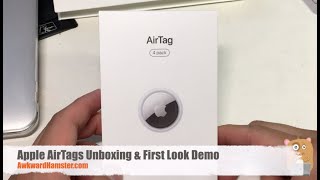 Apple AirTags Unboxing \& First Look Demo