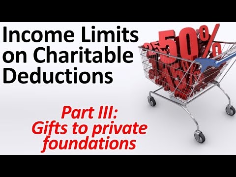 Income Limits on Charitable Deductions 3: Gifts to Private Foundations (updated)