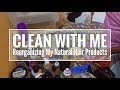 Clean With Me|Reorganizing My Natural Hair Products