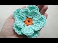 Crochet Easy Flower #TUTORIAL #217  Bagoday Crochet