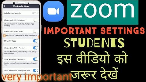 Zoom App Tips and Tricks , Full settings, Meeting settings, Screen Share, Video Turn Off Backaround