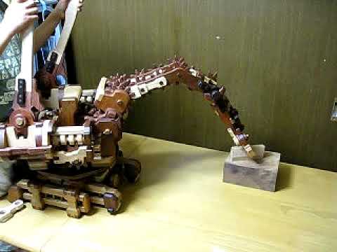 Wooden Robotarm 2009 (Wooden robotic arm æ¨ã®ããããã¢ã¼ã ) - YouTube