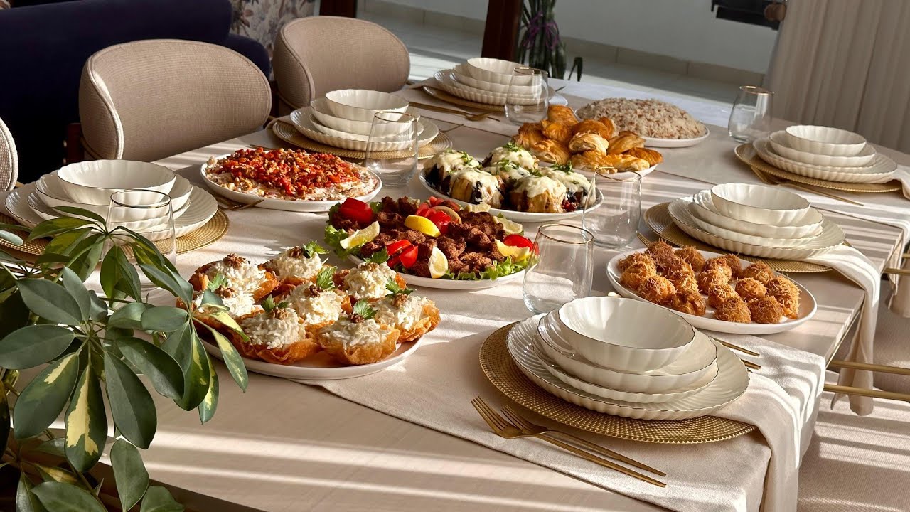 Идеи для первого стола ифтара в Рамадан 🌙 Десерт шербет, кебаб заде, закуска из сельдерея