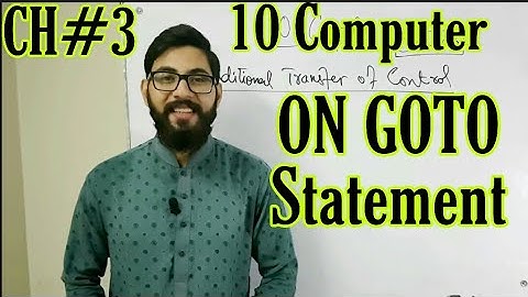 Conditional Transfer of control | ON GOTO Statement in GW BASIC | 10 class computer chapter 3