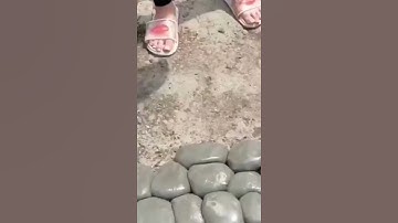 CEMENT PEBBLE STONE WALK THROUGH WAY DESIGN TUTORIAL #SHORTS #DIY