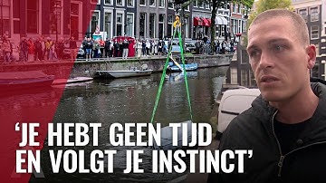 Tijn redde moeder en kind uit te water geraakte mini-auto