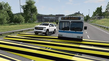 Cars vs 20 Speed Bumps Challenge #1 in BeamNG Drive!