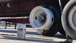 Just another outside truck tire changing video