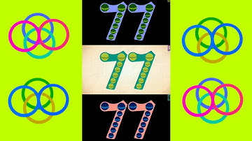 Endless Numbers Count 77,  Rgb Filter Effect, Inversion Color Effect, Bevel Effect, G-major Effect.