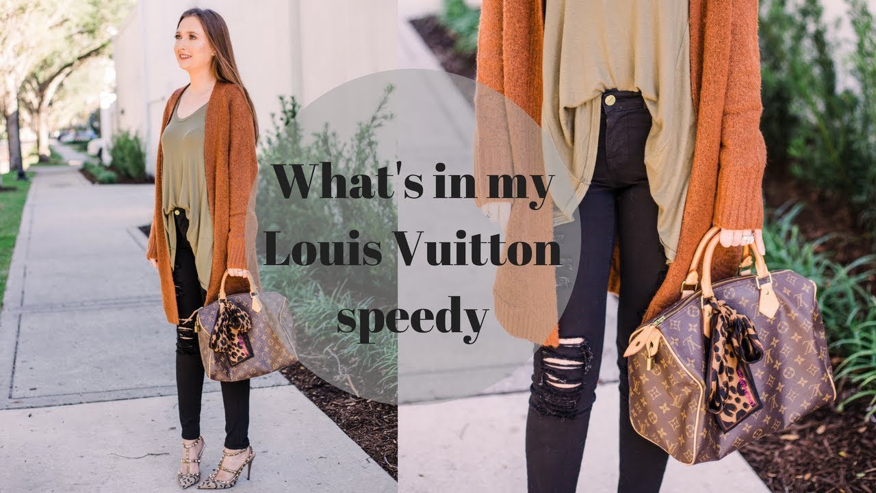 WHAT&#39;S IN MY LOUIS VUITTON SPEEDY 30 - YouTube