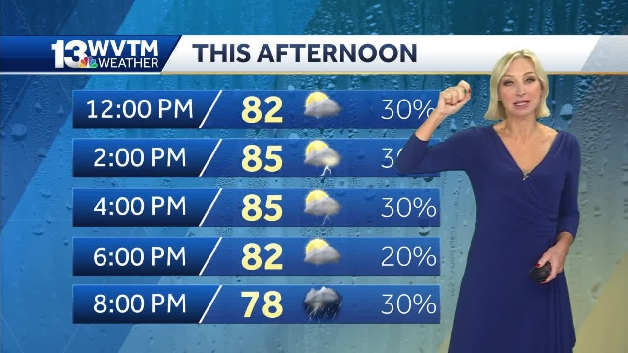 Afternoon storms more likely across the north - YouTube