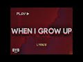 NF – When I Grow Up (Lyrics)