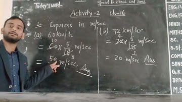 Class-5th,Maths Ch-16(Speed Distance and Time) Activity-2
