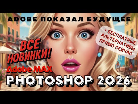PHOTOSHOP 2026 ВЗОРВАЛ! Adobe MAX новинки: AI-агент, Nano Banana, партнёрские модели (показываю всё)