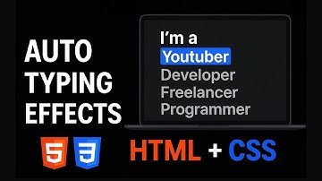 Typing Text Animation Using HTML & CSS | Auto Changing Text Effect Tutorial