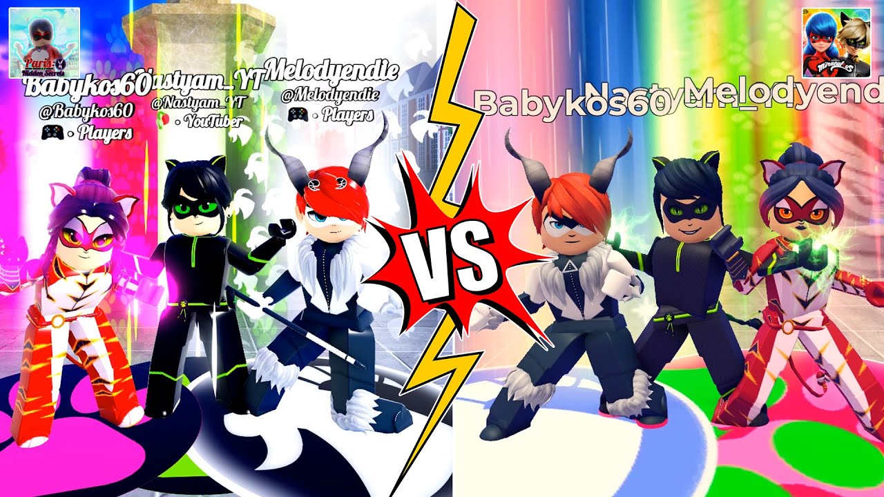ALL TRANSFORMATION (COMPARISON) MIRACULOUS RP VS PARIS THE HIDDEN JEWELS - MIRACULOUS ROBLOX!