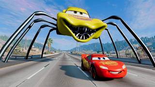 Live Epic escape from Zombie Lightning McQueen, McQueen Long Legs Eater | BeamNG.Drive screenshot 2