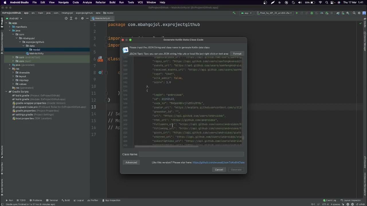 Project Github User App Android #2 - Implement Retrofit List User - YouTube