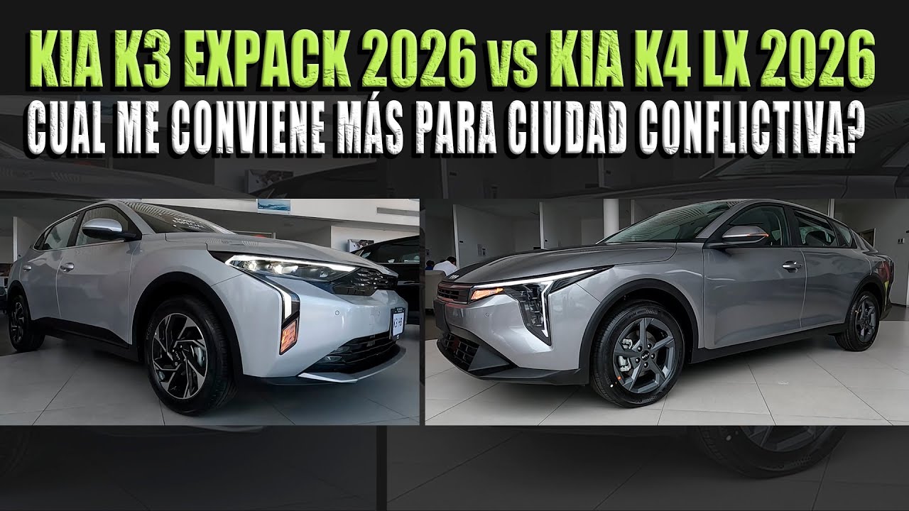 KIA K3 EXPACK 2026 O KIA K4 LX 2026 🔴 CUAL COMPRAR PARA CIUDAD ?