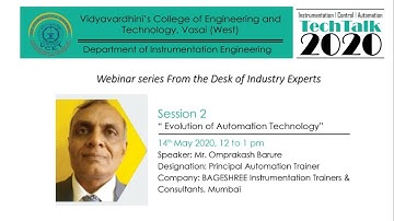 Tech Talk 2020 | Day 2 | Department of Instrumentation | VCET