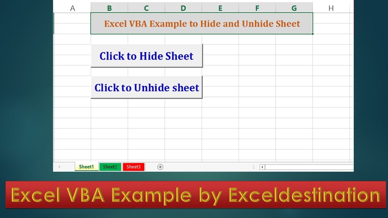 Vba Code To Hide And Unhide Sheets Excel Vba Example By