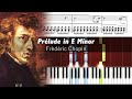 Chopin Prélude In E Minor Piano Tutorial With Sheet Music